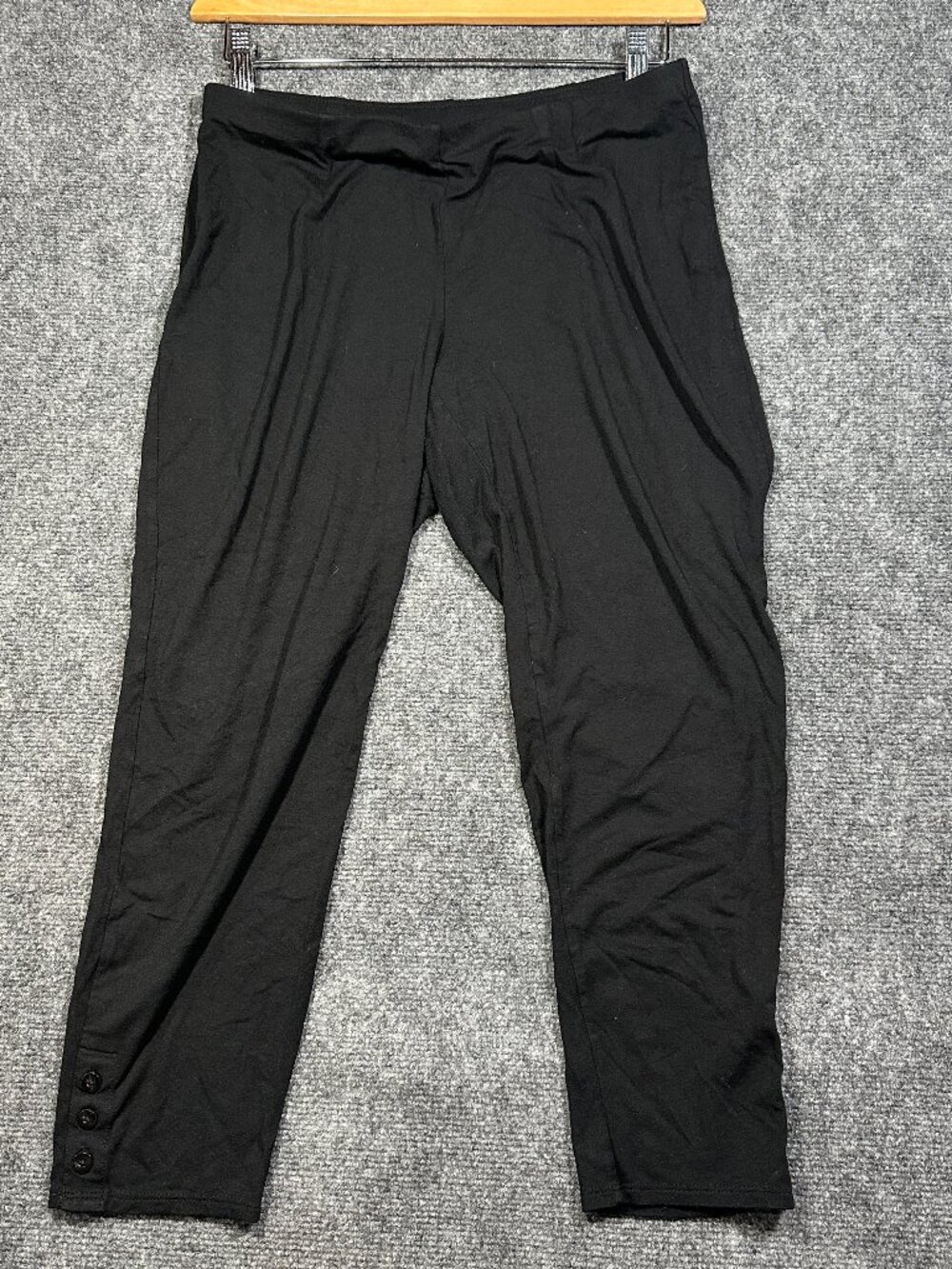J Jill Wearever Collection Pants Womens Small Petite Black Stretch Pull On Ankle